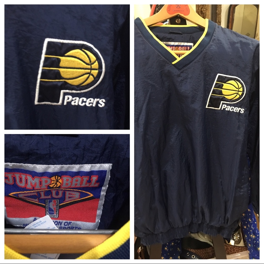 Pacers jump ball club nylon youth jacket xl/18